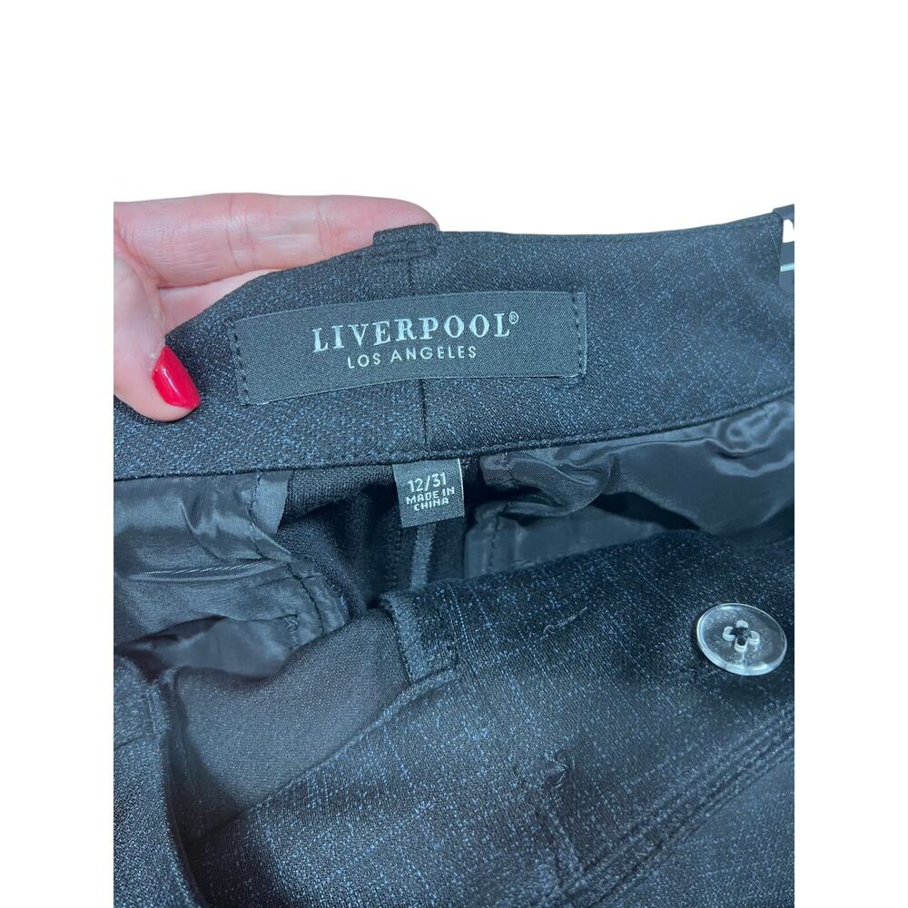 Liverpool Utility Crop Cargo Pants Black Crosshatch | Workwear | Size 12/31 NWT - Picture 4 of 9